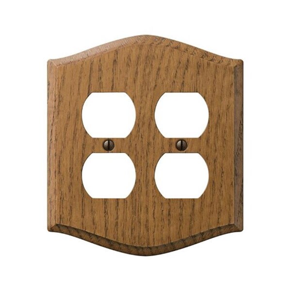 Livewire 701DD Country Wood 2 Duplex Wall Plate Oak - LI708185
