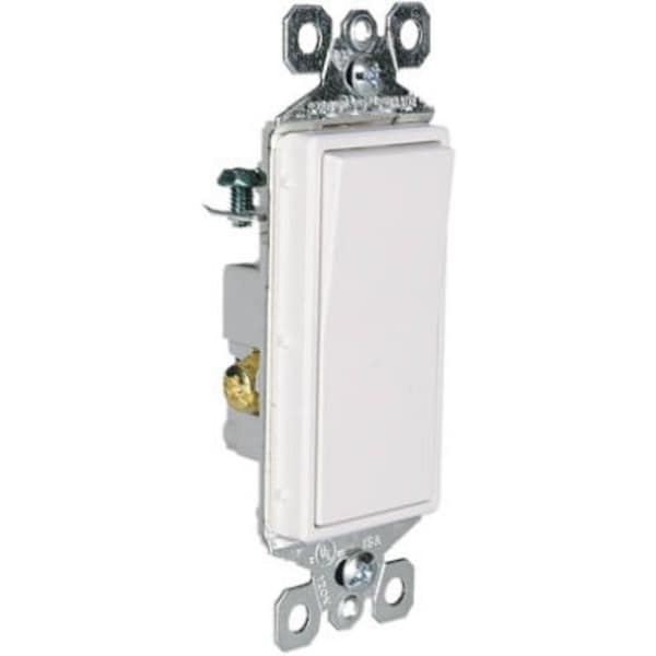 Interruptor basculante Legrand, 15 A, 120/277 V, 3 vías, Terminal de tornillo, Material de carcasa de termoplástico - TM873WSLCC10