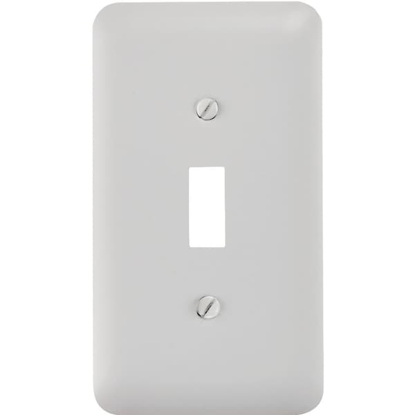 Placa de pared Amerelle, 5 pulgadas L, 2-13/16 pulgadas W, 1 -Gang, acero, blanco - 935TW