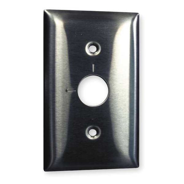 Placas de pared de seguridad para cubierta de caja, número de grupos: 1 Acero inoxidable, acabado cepillado - SS12RKLM