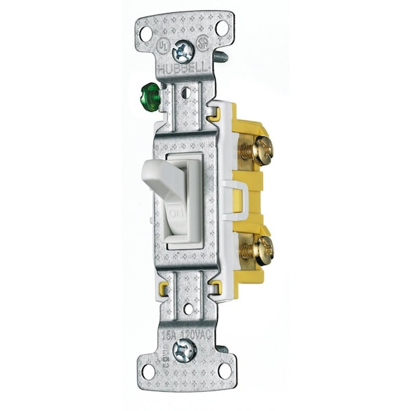 Interruptor iluminado de palanca sencilla, blanco - RS115ILW