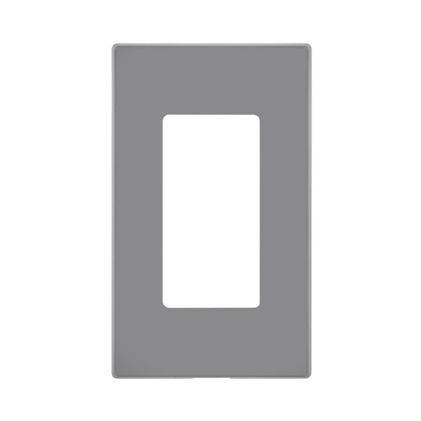 Placa para pared sin tornillos Decora Light Gray de policarbonato de 1 gang - EZ2739528