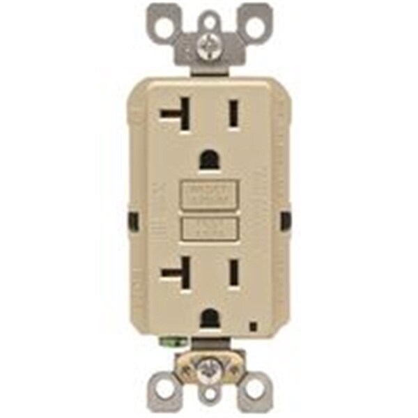 Ezgeneration Mfg R01-GFNT2-0KI 20A Salida GFCI Autoprueba - 125V, Marfil - EZ437934