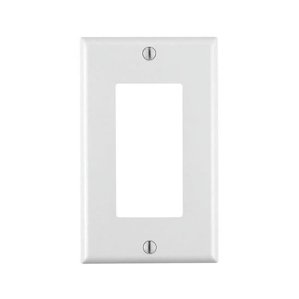Placa de pared de plástico termoestable de 1 gang 4.5 x 2.75 x 025 pulgadas, blanco - EZ3304117