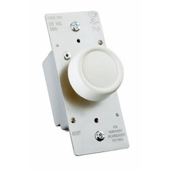 Yhior R600PLTKV 600 Watts Ivory Single Pole Rotary Power Dimmer - YH571832