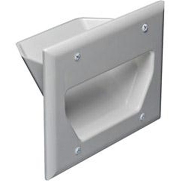 Placa de Cableado de Baja Tensión Empotrada de 3 Gánglios Datacomm Electronics - Blanco - 45-0003-WH