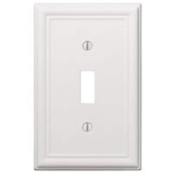 Placa de pared de acero Chelsea de 1 canal para interruptor de palanca Betterbattery - Blanco - BE1883414