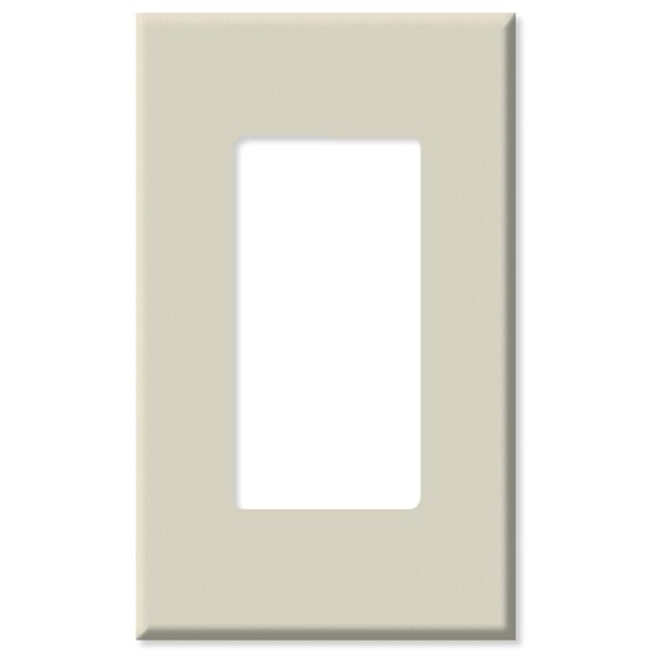 Placa de pared Ezgeneration LV80301x-LV80301T Decora Plus sin tornillos, 1 Gang, Almendra Claro - EZ1570883