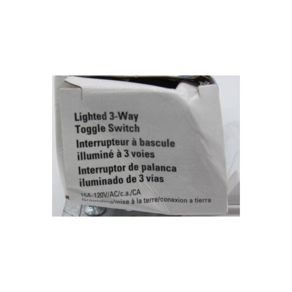 Accesorios para interruptores y controles Eaton Interruptor de 3 vías 15A 120V Blanco - 1303-7LTW-BX-LW
