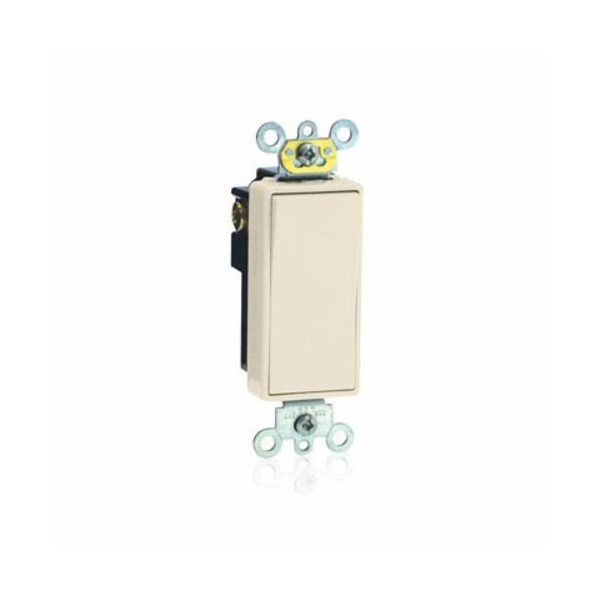 Interruptor de pared Leviton, 1 polo, 120/277V, 20A, marfil, con pulsador - 5621-2I