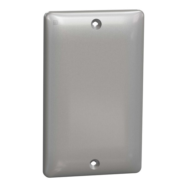 Square D Blank Plate, X Series, 1 Gang, Gray, Matte - SQWS140001GY