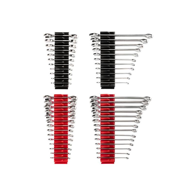 Juego de Llaves Combinadas TEKTON de 1/4 a 3/4 pulgadas, 6 a 19 mm de Longitud Estándar y Estándar, con Organizador Ranurado Modular (50 Piezas) - WCB95901.