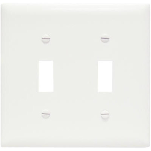 Placa de pared SP2WUCC30 de urea de 2 pulsadores y 2 gang, color blanco - NE601514