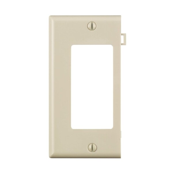 Placa de pared final de sección decorativa de nylon termoplástico de 1 gang de color almendra claro Leviton - Paquete de 1 unidad - PSE26-00T
