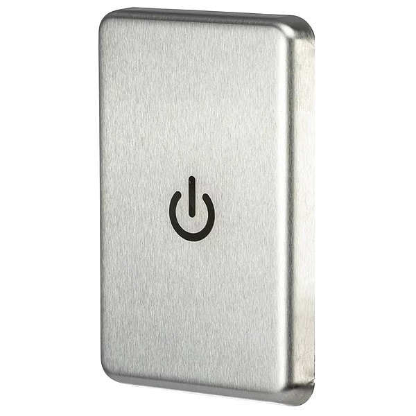 Placa frontal del interruptor táctil Hubbell, Número de Ganges: 1 Acero inoxidable, color plata - WSS1SS