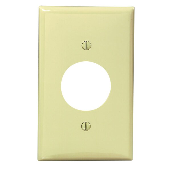 Placa de pared para tomacorrientes Leviton Ivory de 1 gang de nylon 1 pk - 80704-00I