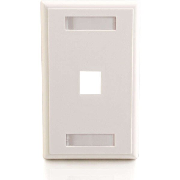 Placa de pared de un solo puerto para keystone - blanco - 03410