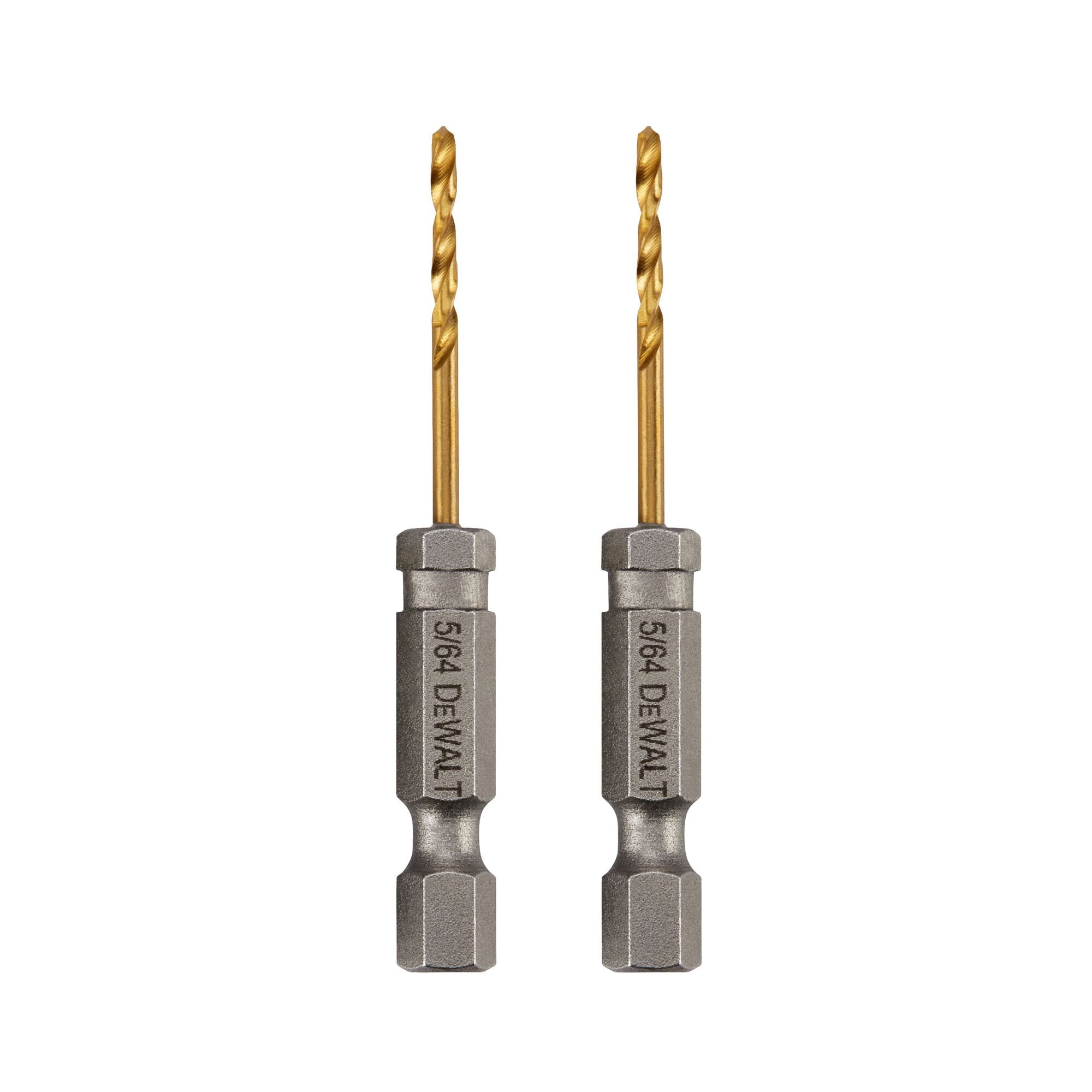DEWALT 2-Piezas 5/64 pulgadas x 2-3/8 pulgadas Broca de Titanio con Revestimiento de Nitruro de HSS - DD5105