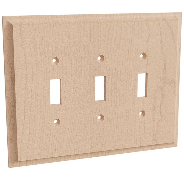 Placa de interruptor de luz triple - Arce duro - 01453001HM1