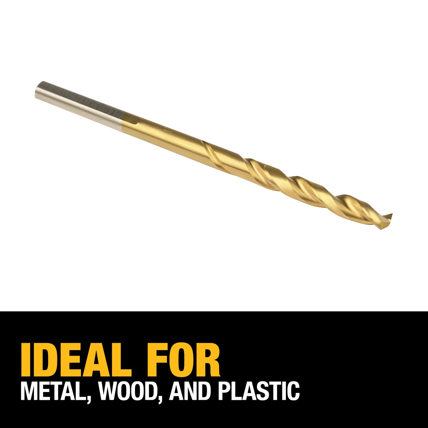 DEWALT Broca helicoidal de longitud estándar recubierta de nitruro de titanio DEWALT de 3/16 pulg. x 5-7/8 pulg. - DW1312