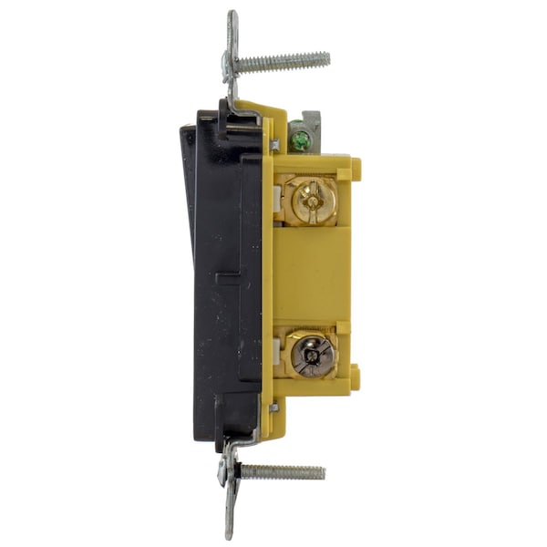Hubbell Wiring Device-Kellems TradeSelect, Interruptores y Controles de Iluminación, Interruptor Decorativo, Grado Residencial, Interruptor Basculante, Propósito General CA, De Tres Vías, 15A 120/277V CA, Conexión por Empuje y Lateral, Negro - RSD315BK