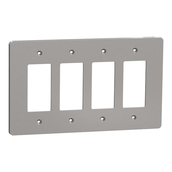 Marco de cubierta Square D, Serie X, 4 módulos, gris - SQWS141004GY