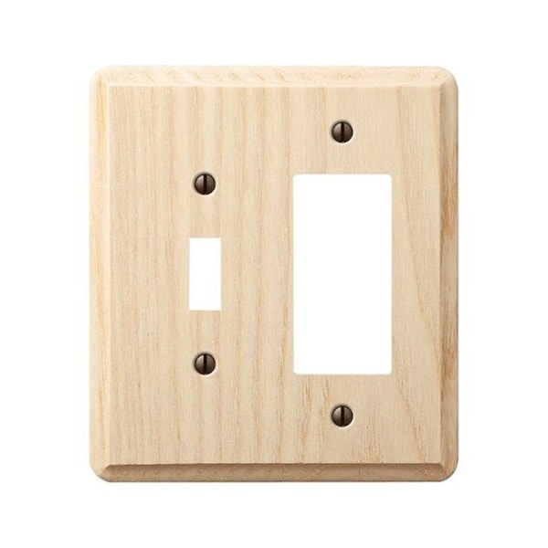 Placa de pared Livewire 401TR contemporánea sin terminar 1 interruptor de palanca 1 interruptor de balancín-GFCI Ceniza - LI149126