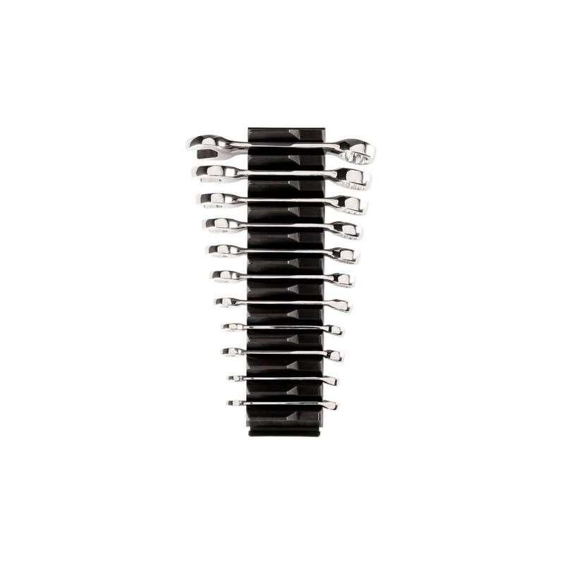 Juego de llaves combinadas TEKTON de 1/4 a 3/4 de pulgada con organizador modular ranurado (11 piezas) - WCB95401