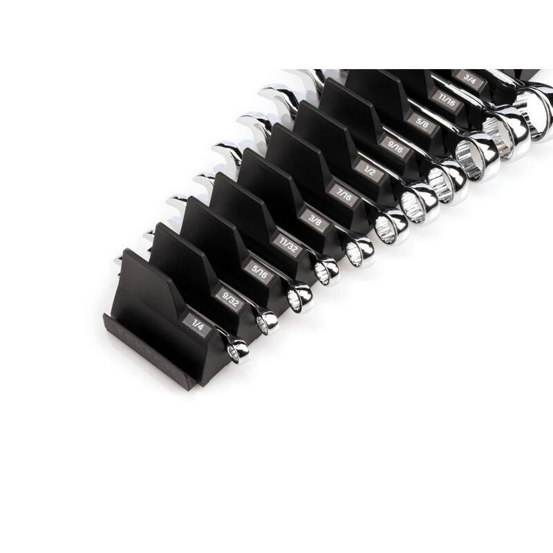 Juego de llaves combinadas TEKTON de 1/4 a 3/4 de pulgada con organizador modular ranurado (11 piezas) - WCB95401