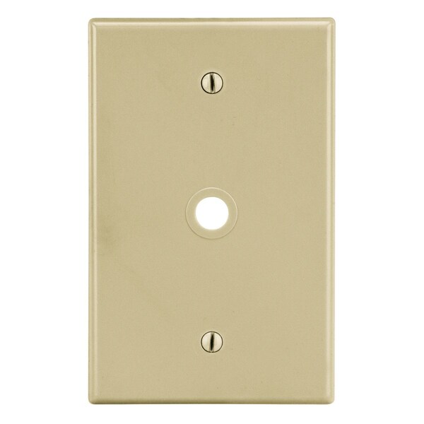 Placa de pared Hubbell Wiring Device-Kellems, 1-Gang, montaje en caja, marfil - P11I