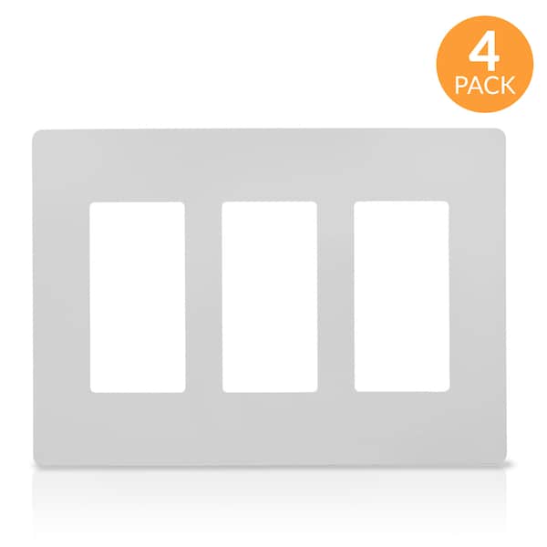 Placa de pared Faith, Número de módulos: 3 módulos de plástico, color blanco - SWP3-WH-04