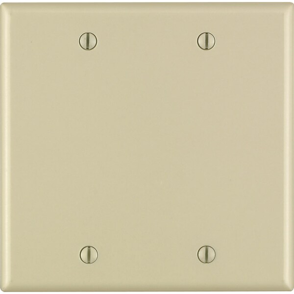 Leviton Leviton Ivory 2 gang Thermoset Plastic Blank Wall Plate 1 pk - 86025-000