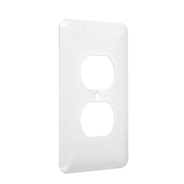 Placas de pared para toma corriente Taymac Duplex Princess, Número de gangas: 1 Metal, Acabado texturizado, Blanco - WRTW-D