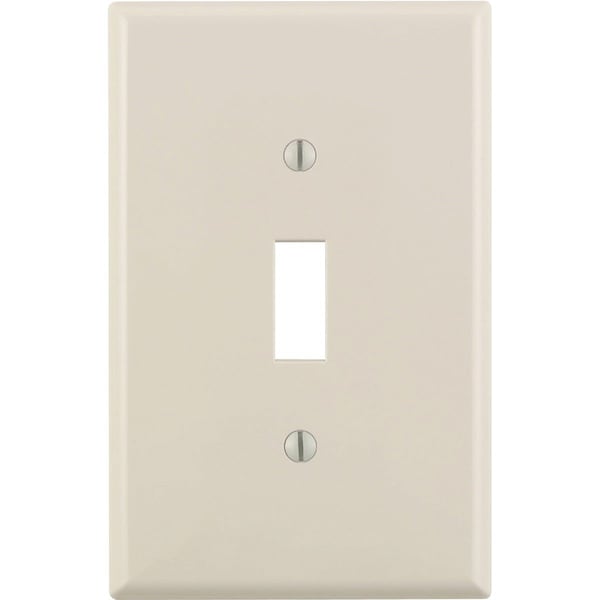 Placa de interruptor de palanca sobredimensionada de plástico de 1 gang, color almendra claro - R56-78101-00T Leviton