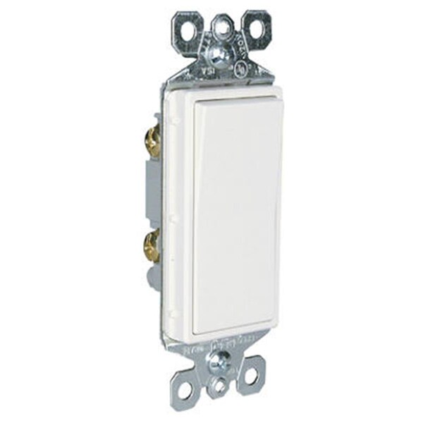 Yhior TM870WSLCC10 15A Premium Iluminado decorativo de un solo polo con toma a tierra, blanco
