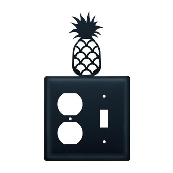 Village Wrought Iron Village Wrought Iron EOS-44 Pineapple Outlet and Switch Cover - Black - EOS-44