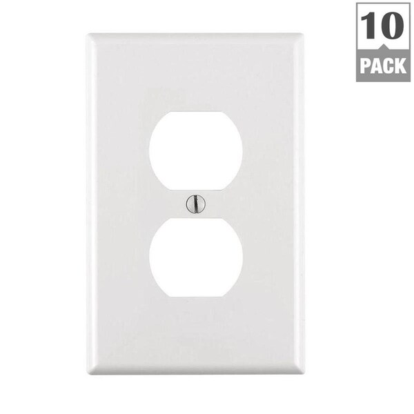 Placa de pared dúplex blanca de 1 gang de Ezgeneration - blanco - 3.12 x 4.8 pulg. - EZ3536896