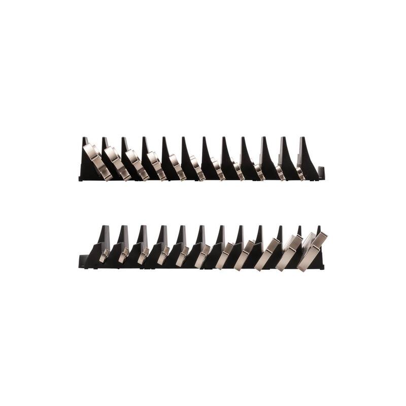 Juego de llaves inglesas de cabeza angular abierta TEKTON de 1/4 a 3/4 pulgadas con organizador de llaves modular (11 piezas) - WAE91501