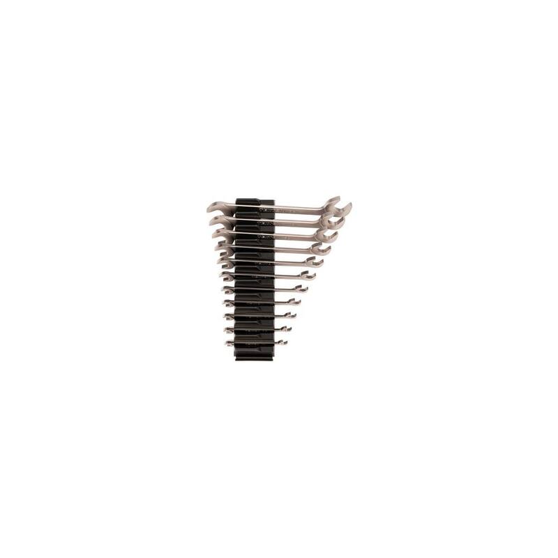 Juego de llaves inglesas de cabeza angular abierta TEKTON de 1/4 a 3/4 pulgadas con organizador de llaves modular (11 piezas) - WAE91501