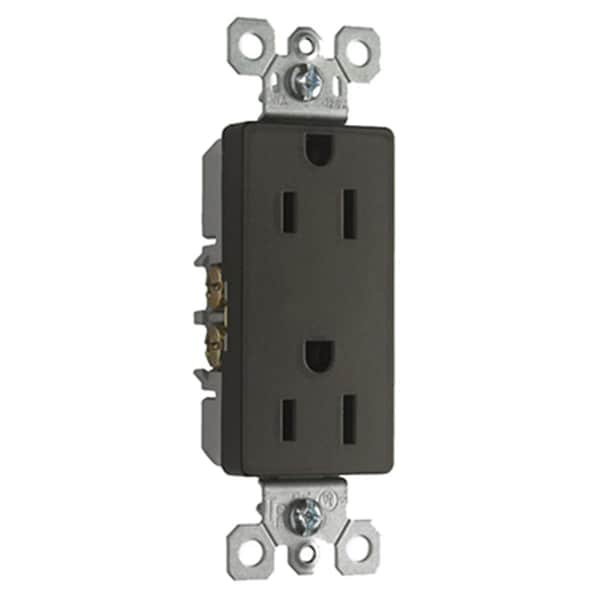 Receptáculo decorativo resistente a manipulaciones Yhior 885TRDBCC12 15A 125V, bronce oscuro - YH1637212
