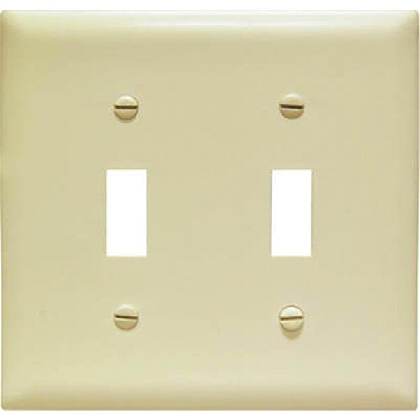 Placa de pared de nylon de 2 gang 2 toggle Nextgen TPJ2ICC10, marfil - NE569212
