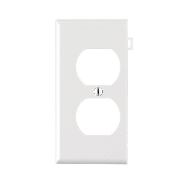 Placa de pared final seccional de extremo dúplex de nylon termoplástico de 1 gang de Leviton blanco 1 pk - 0PSE8-00W