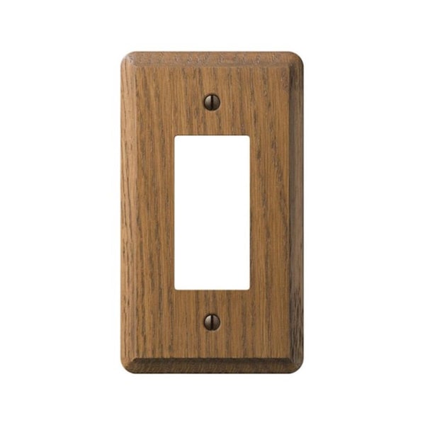Placa de pared Livewire 901R Contemporary Wood 1 Rocker-GFCI en roble medio - LI1489322