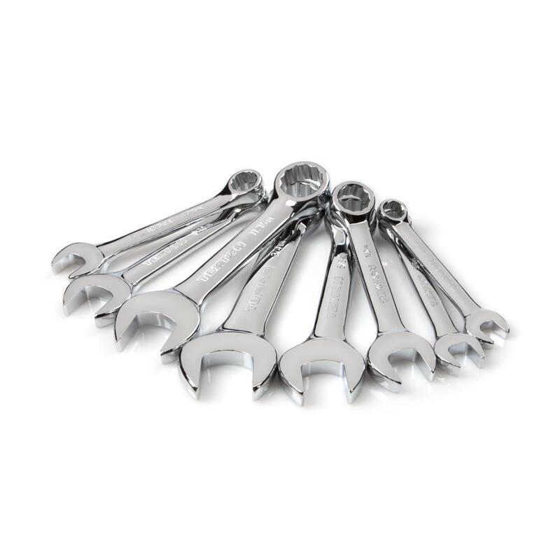 Juego de llaves combinadas cortas TEKTON de 5/16 a 3/4 de pulgada (8 piezas) - WRN01066