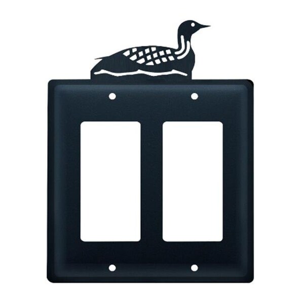 Cubierta doble para tomacorriente de tierra Loon de Village Wrought Iron EGG-116