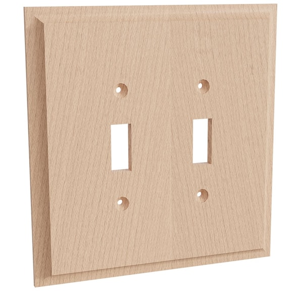 Placa de interruptor de luz doble - Arce duro - 01451001HM1