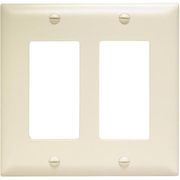 Placa de pared decorativa de nylon Nextgen TP262LACC30, 2 Gang, color almendra clara