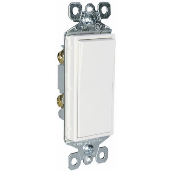 Interruptor de Pala Legrand radiant, 15 A, 120/277 VAC, Conexión por Presión, Terminales Laterales, Blanco, Paquete de 10 - TM870WCP6