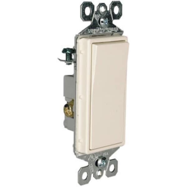Interruptor de paleta Legrand radiant, 15 A, 120/277 VCA, Conexión por presión, Terminal de cable lateral, Almendra clara - TM873LACC10