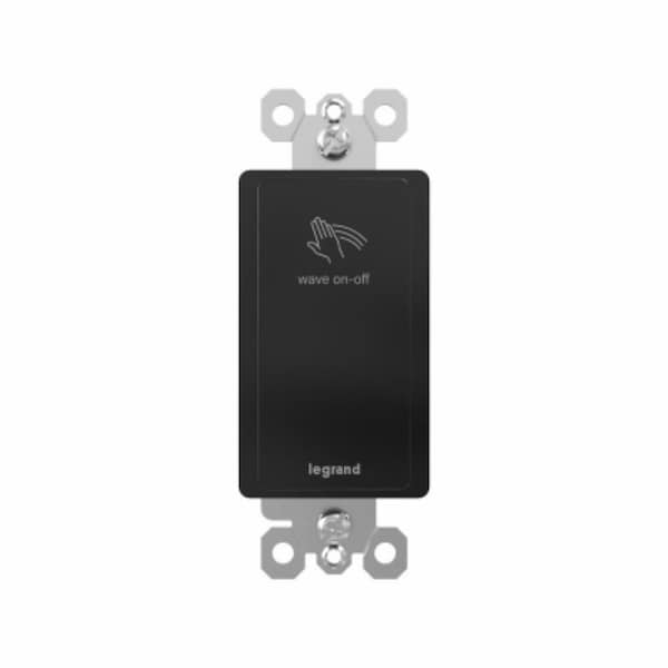 Interruptor decorativo Legrand Wave Radiant, 20 A, 120 V, de 3 vías, termoplástico, negro
